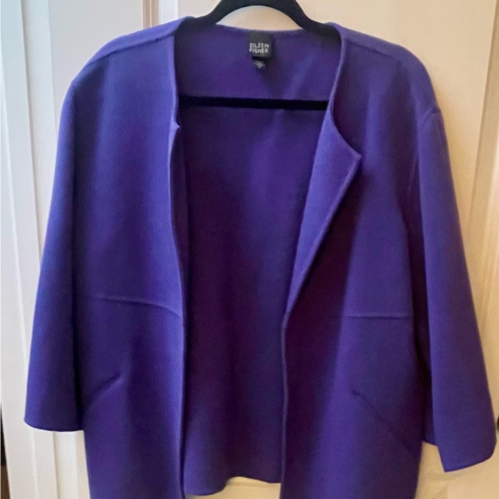 Eileen Fisher Rich Purple Fabric - Picture 2 of 5